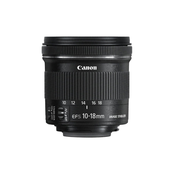 Canon EF-S10-18 mm f/4.5-5.6 IS STM Lens – Black Canon EF-S10-18 mm f/4.5-5.6 IS STM Lens – Black